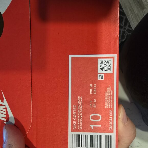 Nike Cortez Leather Black Gum Medium Brown Sesame White DM4044-002 sz 10 Men's - Picture 8 of 14